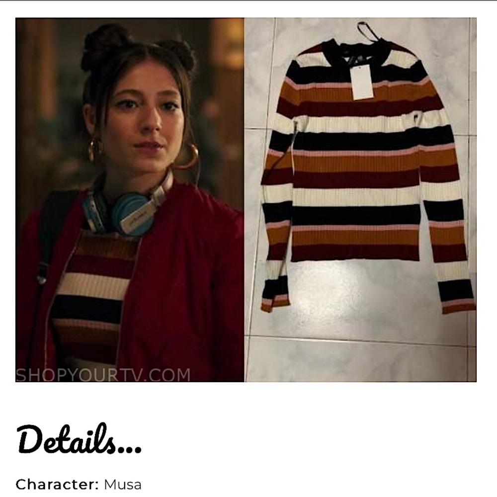 Musa’s H&M Striped Multicolored Ribbed Sweater aso Fate The Winx Saga